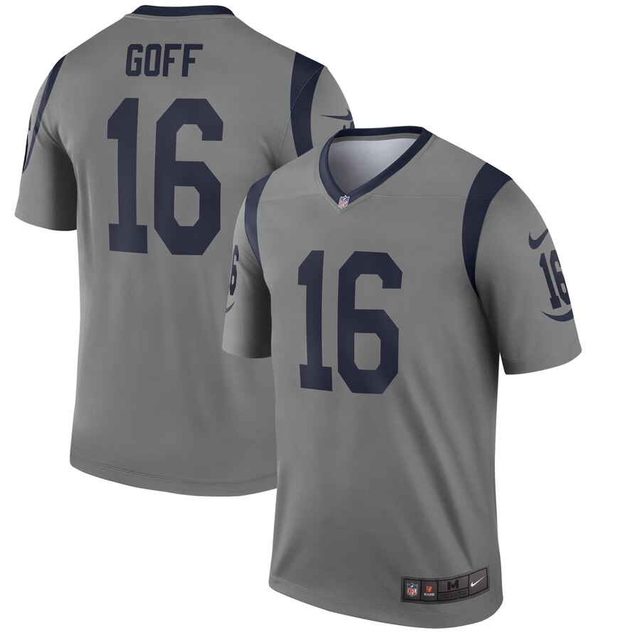 Men Los Angeles Rams #16 Goff Nike grey Limited NFL Jersey